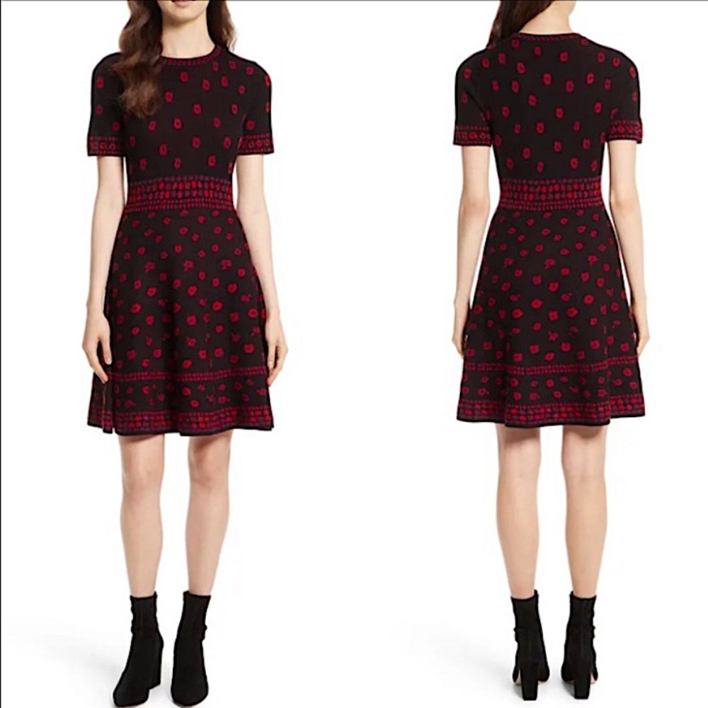 kate spade Red Poppy Sweater Knit Dress